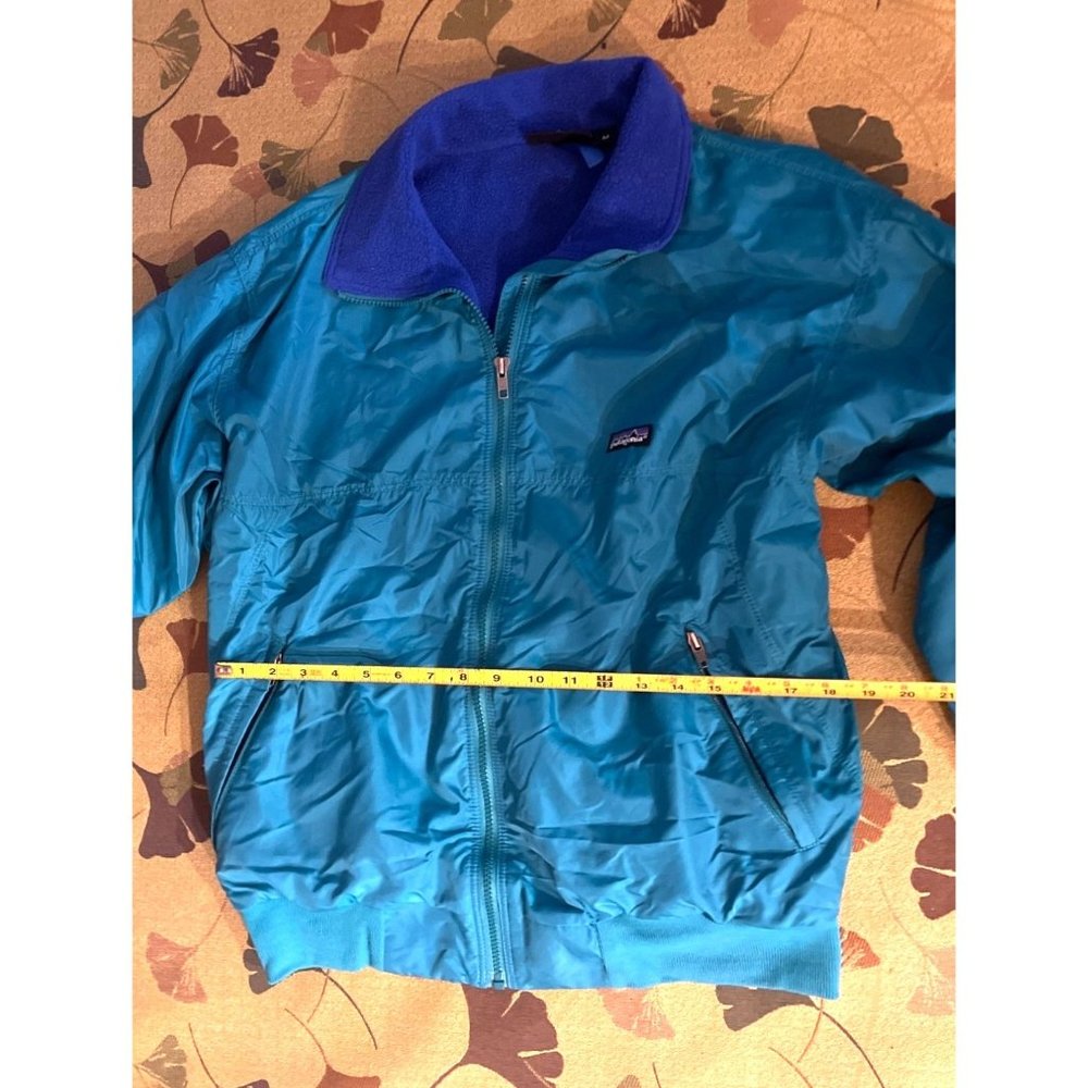 Vintage 90's Patagonia Fleece Lined Member's Only Bomber Jacket Ribbed Cuff - Picture 7 of 12